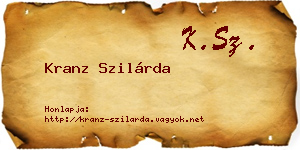 Kranz Szilárda névjegykártya